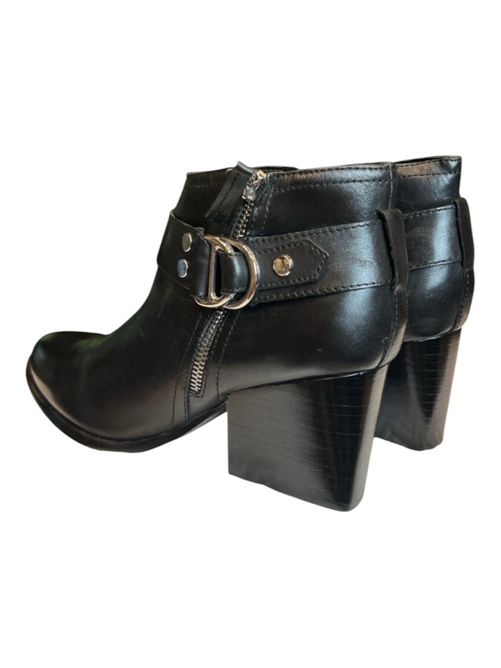 Marc Fisher Black Leather Booties VANQAR Pointed Toe - Women’s Sz 8M